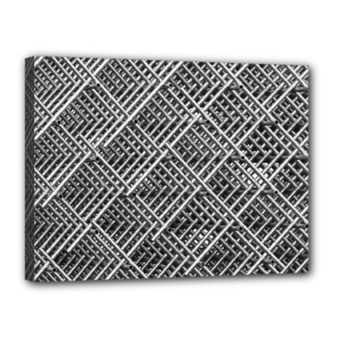 Pattern Metal Pipes Grid Canvas 16  X 12  by Nexatart