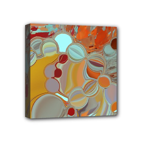 Liquid Bubbles Mini Canvas 4  X 4  by digitaldivadesigns