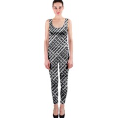 Pattern Metal Pipes Grid Onepiece Catsuit by Nexatart