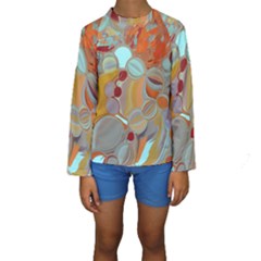 Liquid Bubbles Kids  Long Sleeve Swimwear by digitaldivadesigns