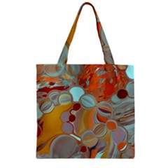 Liquid Bubbles Zipper Grocery Tote Bag by digitaldivadesigns