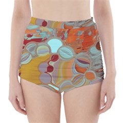 Liquid Bubbles High-waisted Bikini Bottoms by digitaldivadesigns