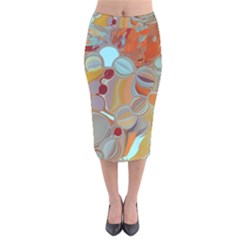 Liquid Bubbles Velvet Midi Pencil Skirt by digitaldivadesigns