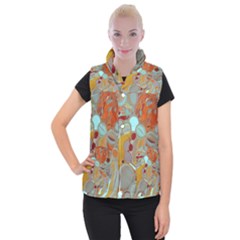 Liquid Bubbles Women s Button Up Puffer Vest by digitaldivadesigns