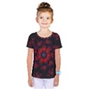 Fractal Abstract Blossom Bloom Red Kids  One Piece Tee View1