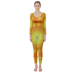 Sunshine Sunny Sun Abstract Yellow Long Sleeve Catsuit by Nexatart