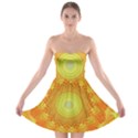 Sunshine Sunny Sun Abstract Yellow Strapless Bra Top Dress View1