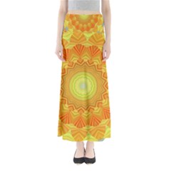 Sunshine Sunny Sun Abstract Yellow Maxi Skirts by Nexatart