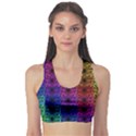 Rainbow Grid Form Abstract Sports Bra View1