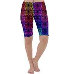 Rainbow Grid Form Abstract Cropped Leggings  by Nexatart