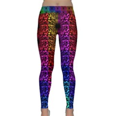 Rainbow Grid Form Abstract Classic Yoga Leggings by Nexatart