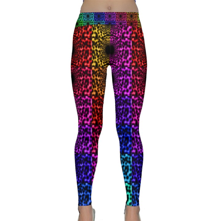 Rainbow Grid Form Abstract Classic Yoga Leggings