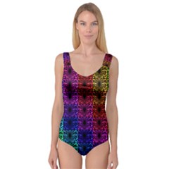 Rainbow Grid Form Abstract Princess Tank Leotard  by Nexatart