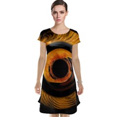 Fractal Pattern Cap Sleeve Nightdress by Nexatart