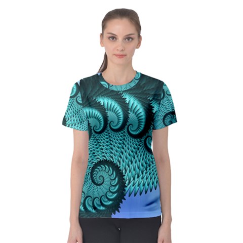 Fractals Texture Abstract Women s Sport Mesh Tee by Nexatart