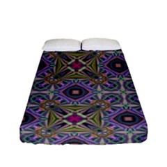 Vintage Abstract Unique Original Fitted Sheet (full/ Double Size) by Nexatart