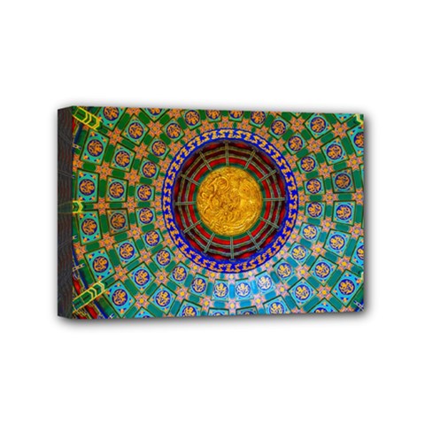 Temple Abstract Ceiling Chinese Mini Canvas 6  X 4  by Nexatart