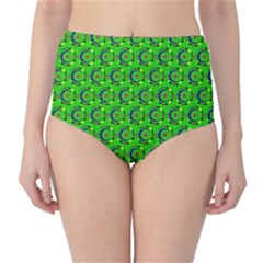 Abstract Art Circles Swirls Stars High-waist Bikini Bottoms by Nexatart