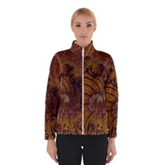 Copper Caramel Swirls Abstract Art Winterwear by Nexatart