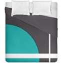 Turquoise Line Duvet Cover Double Side (California King Size) View1