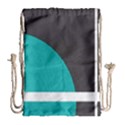 Turquoise Line Drawstring Bag (Large) View1