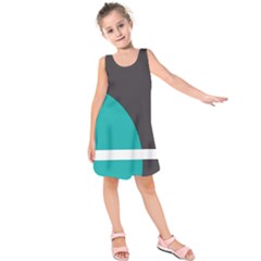 Turquoise Line Kids  Sleeveless Dress by mugebasakart