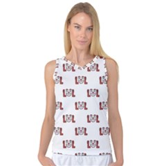 Funny Emoji Laughing Out Loud Pattern  Women s Basketball Tank Top by dflcprintsclothing