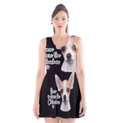 Chihuahua Scoop Neck Skater Dress by Valentinaart