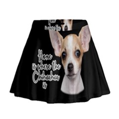 Chihuahua Mini Flare Skirt by Valentinaart