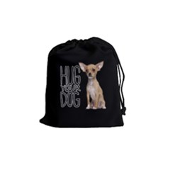 Chihuahua Drawstring Pouches (medium)  by Valentinaart