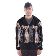 Chihuahua Hooded Wind Breaker (men) by Valentinaart