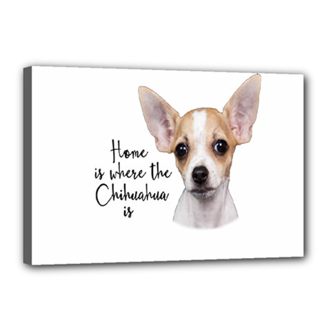 Chihuahua Canvas 18  X 12  by Valentinaart