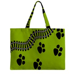 Green Prints Next To Track Zipper Mini Tote Bag by Nexatart