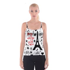 Paris Spaghetti Strap Top by Valentinaart