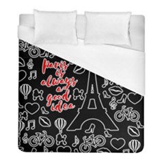 Paris Duvet Cover (full/ Double Size) by Valentinaart