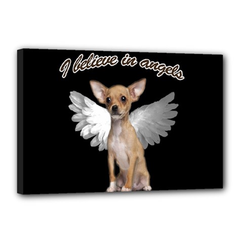 Angel Chihuahua Canvas 18  X 12  by Valentinaart