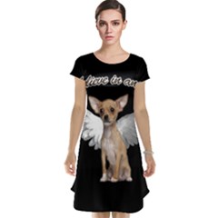 Angel Chihuahua Cap Sleeve Nightdress by Valentinaart