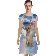 Angel Chihuahua Cap Sleeve Nightdress by Valentinaart