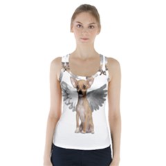 Angel Chihuahua Racer Back Sports Top by Valentinaart