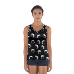 Pug Dog Pattern Women s Sport Tank Top  by Valentinaart