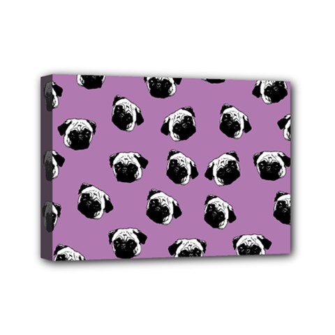 Pug Dog Pattern Mini Canvas 7  X 5  by Valentinaart