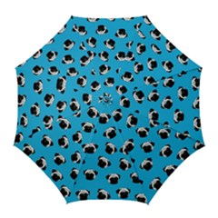 Pug Dog Pattern Golf Umbrellas by Valentinaart