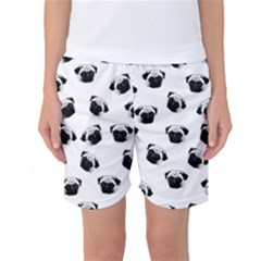 Pug Dog Pattern Women s Basketball Shorts by Valentinaart