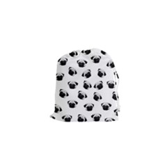 Pug Dog Pattern Drawstring Pouches (xs)  by Valentinaart