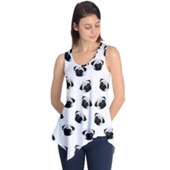 Pug Dog Pattern Sleeveless Tunic by Valentinaart