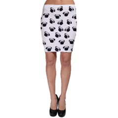 Pug Dog Pattern Bodycon Skirt by Valentinaart