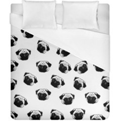 Pug Dog Pattern Duvet Cover (california King Size) by Valentinaart