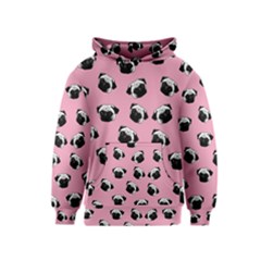 Pug Dog Pattern Kids  Pullover Hoodie by Valentinaart