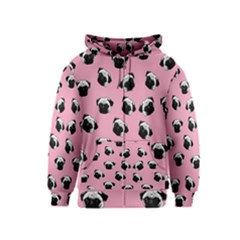 Pug Dog Pattern Kids  Zipper Hoodie by Valentinaart