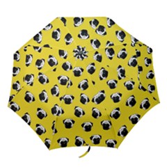 Pug Dog Pattern Folding Umbrellas by Valentinaart